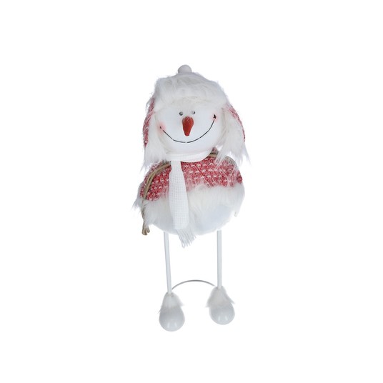Bałwan maskotka biało-czerwona h 55cm -zdjęcie numer 1