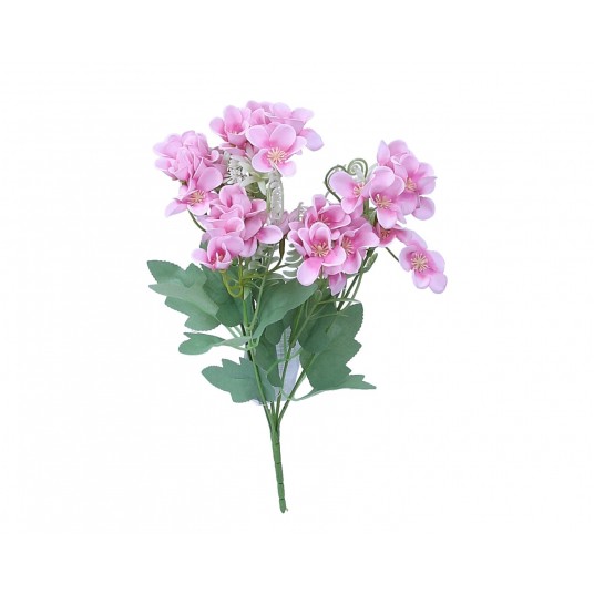 Bukiecik róźowych kwiatów 36cm -zdjęcie numer 1