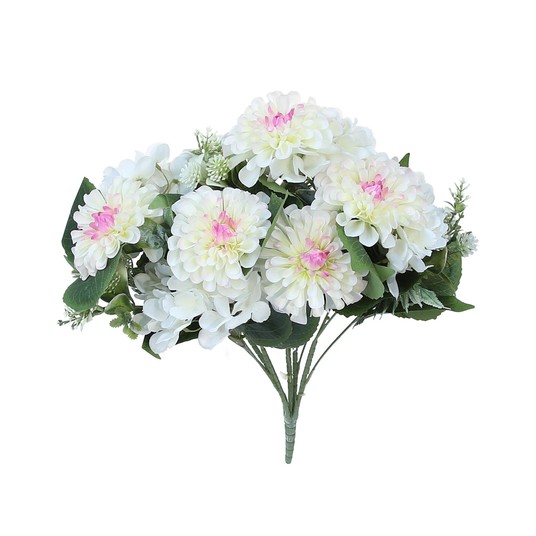 Bukiet białych kwiatów 58cm -zdjęcie numer 1