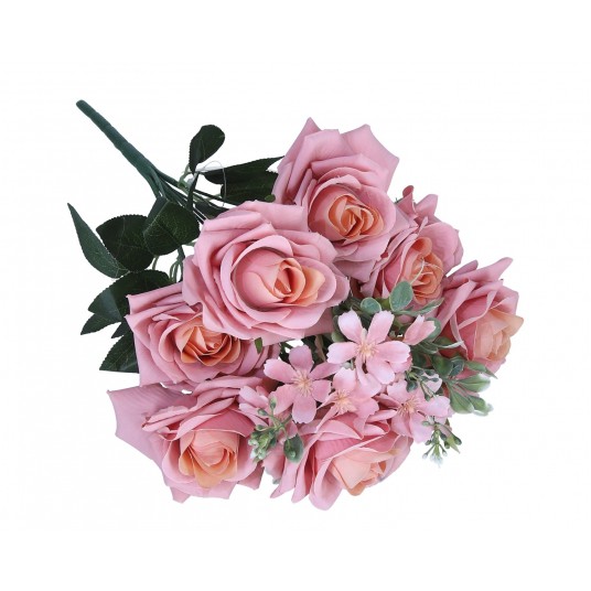 Bukiet róźowych kwiatów 44cm -zdjęcie numer 1