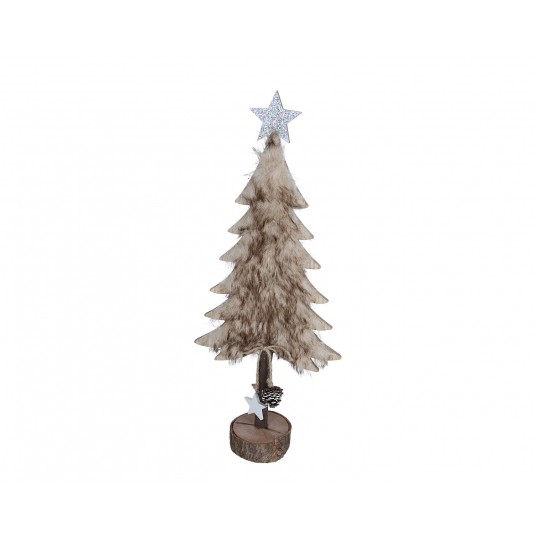 Choinka naturalna w brązowym futerku 46cm /19cm -zdjęcie numer 1