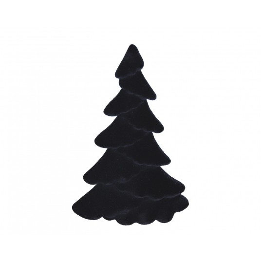 Choinka z czarnego weluru 24cm/14cm -zdjęcie numer 1