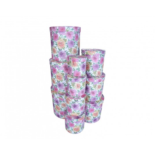 Dekor. pudełka tekturowe s/10 śr 32cm/32cm -zdjęcie numer 1