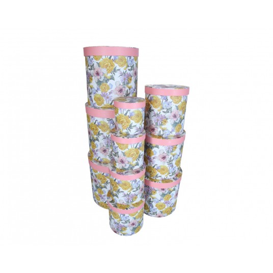 Dekor. pudełka tekturowe s/10 śr 32cm/32cm -zdjęcie numer 2