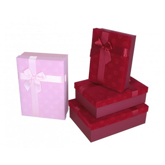 Dekor. pudełka tekturowe s/3 mix kol 9cm/29cm/21cm -zdjęcie numer 2