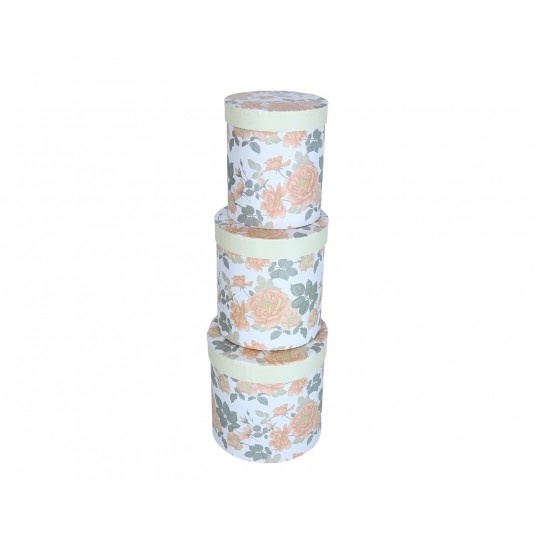 Dekor. pudełka tekturowe s/3 śr 17cm/17cm -zdjęcie numer 1