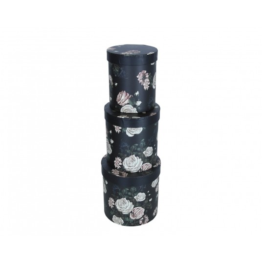 Dekor. pudełka tekturowe s/3 śr 17cm/17cm -zdjęcie numer 1