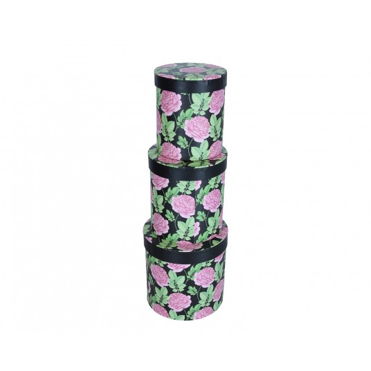 Dekor. pudełka tekturowe s/3 śr 17cm/17cm -zdjęcie numer 1