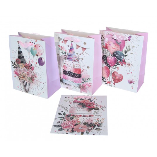 Dekor. torebki papierowe mix kol.23cm/18cm/8cm -zdjęcie numer 1