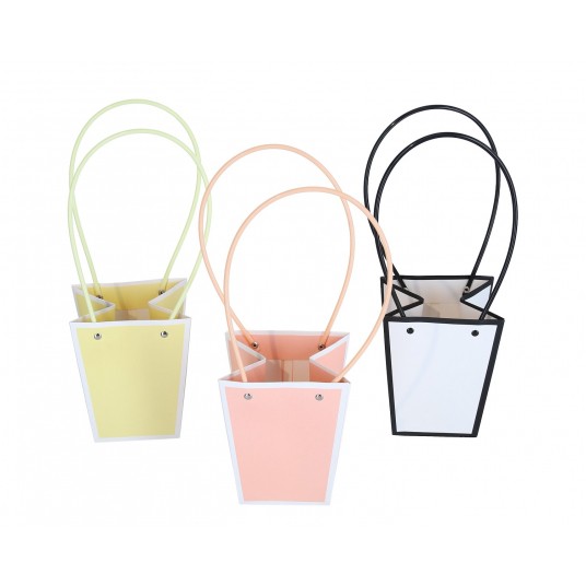 Dekor.torebki papierowe na kwiaty mix 13cm/12cm -zdjęcie numer 1