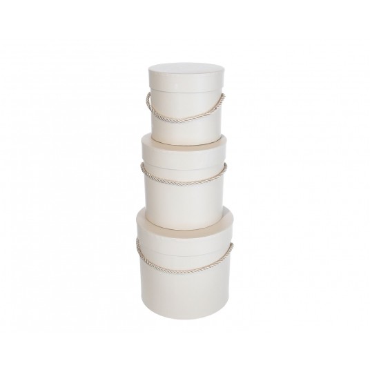 Dekoracyjne pudełka tekturowe s/3 śr 18cm/17cm -zdjęcie numer 2
