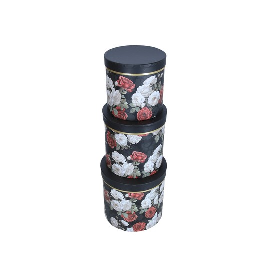 Dekoracyjne pudełka tekturowe s/3 śr 19cm/19cm -zdjęcie numer 1