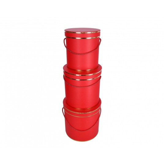 Dekoracyjne pudełka tekturowe s/3 śr 23cm/23cm -zdjęcie numer 2