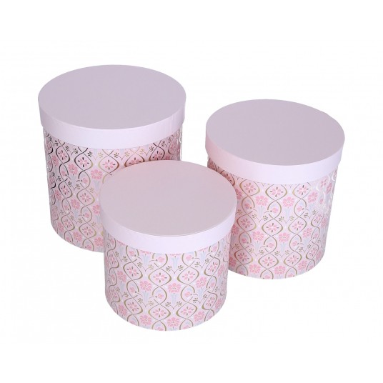 Dekoracyjne pudełka tekturowe s/3 śr 23cm/24cm -zdjęcie numer 1