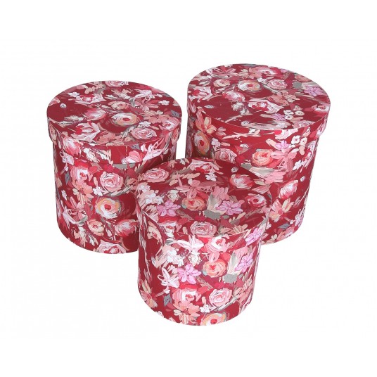 Dekoracyjne pudełka tekturowe s/3 śr 23cm/24cm -zdjęcie numer 1
