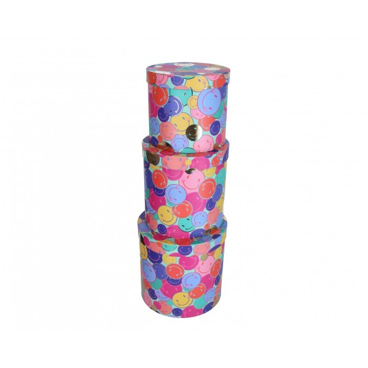 Dekoracyjne pudełka tekturowe s/3 śr 23cm/24cm -zdjęcie numer 1