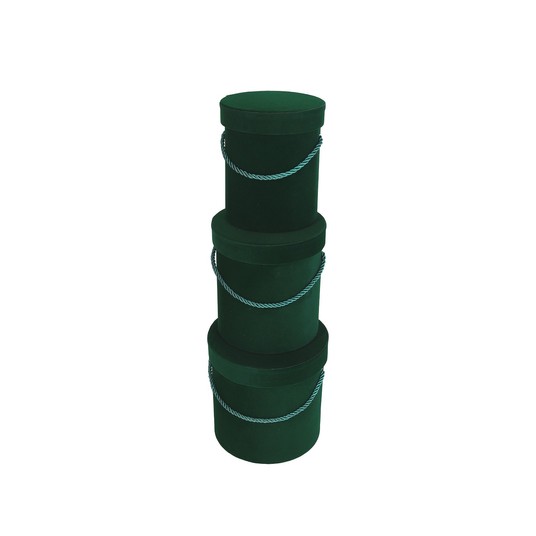 Dekoracyjne pudełka welurowe s/3 śr 17cm/17cm -zdjęcie numer 1