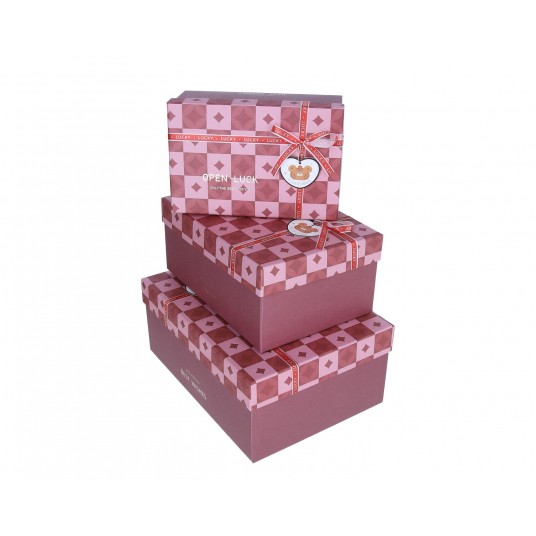 Dekoracyjne pudełko tekturowe s/3 29cm/22cm/13cm -zdjęcie numer 1