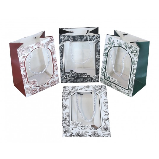 Dekoracyjne torebki papier mix 4kol 20cm/15cm/10cm -zdjęcie numer 1