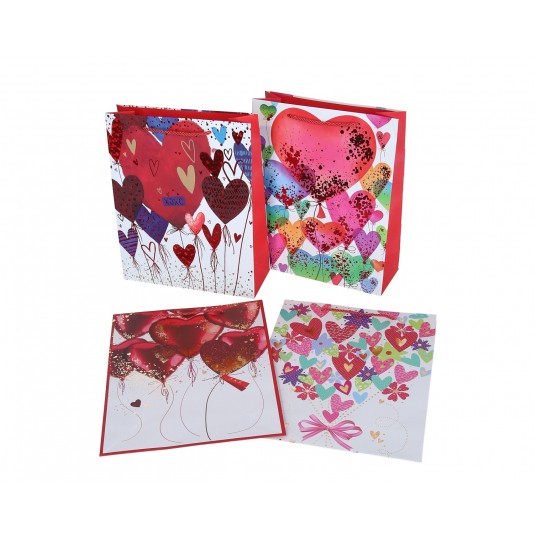 Dekoracyjne torebki papierowe mix 32cm/26cm/10cm -zdjęcie numer 1