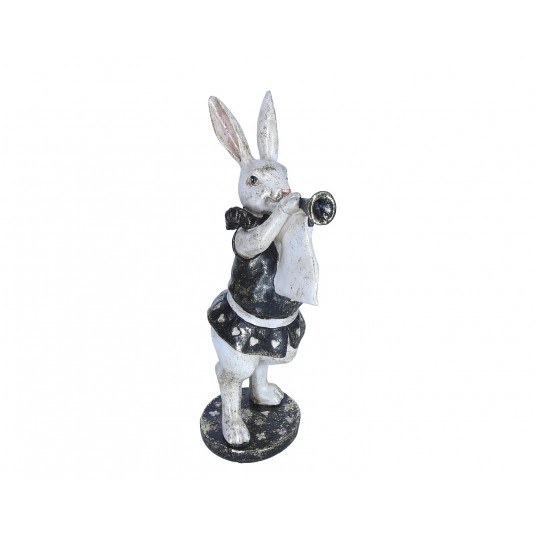 Figurka zajączka z trąbką 28cm -zdjęcie numer 1