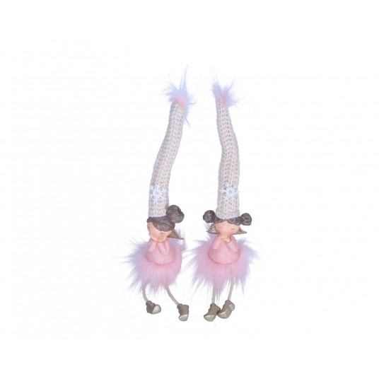 Figurki aniołka w kol róźowym do dekoracji 27cm -zdjęcie numer 1