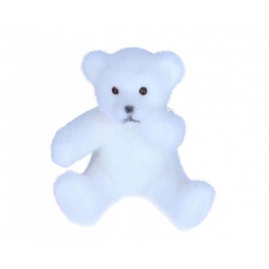 Flokowane niedźwiedzie z tworzywa sztu.12cm/10cm -zdjęcie numer 2