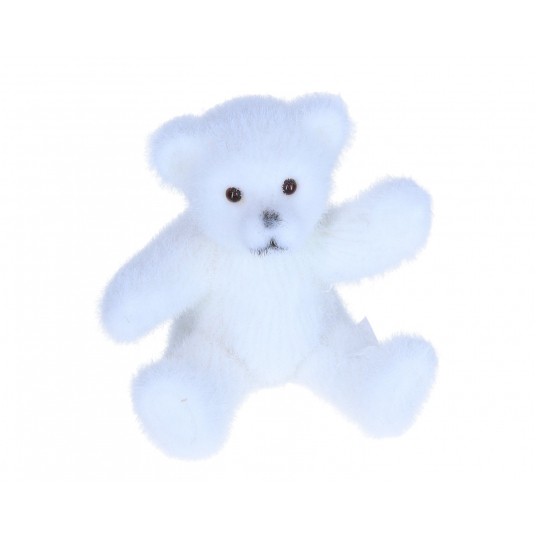 Flokowane niedźwiedzie z tworzywa sztu.12cm/10cm -zdjęcie numer 2