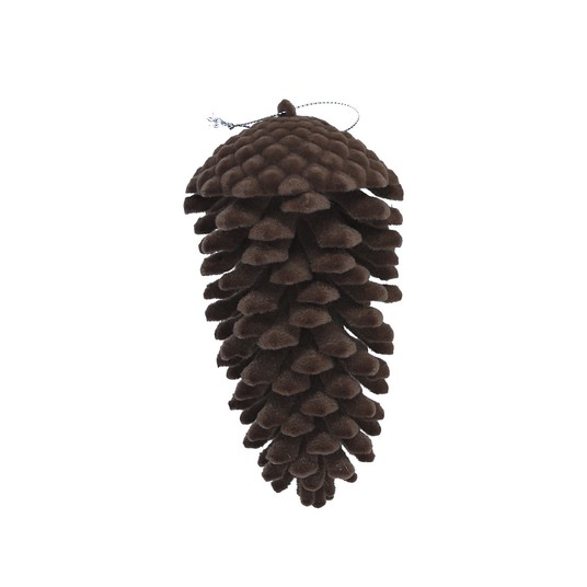 Flokowane szyszki z tworzywa sztu. na choinkę 17cm -zdjęcie numer 2