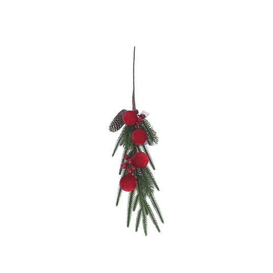 Gałązka jodły z szszkami i kulkami 72cm -zdjęcie numer 1