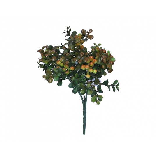 Gałązka zielono-bordowa z kulkami 27cm -zdjęcie numer 1