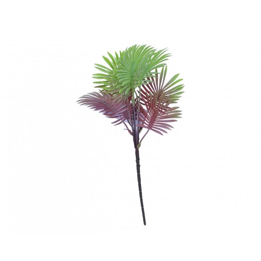 Gałązka zielono-róźowych liści palmy 41cm -zdjęcie numer 1