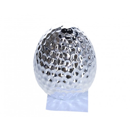 Jajko wielkanocne srebrne śr 6cm/8cm -zdjęcie numer 1