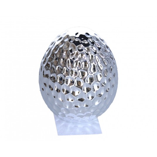 Jajko wielkanocne srebrne śr 7cm/9cm -zdjęcie numer 1