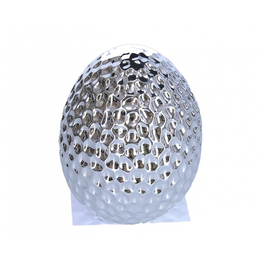 Jajko wielkanocne srebrne śr 8cm/11cm -zdjęcie numer 1