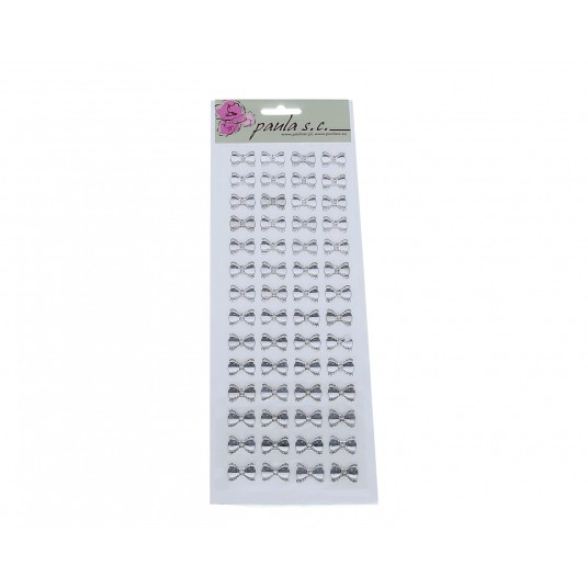 Kokardki srebrne 14 rzędów x 4 szt d 2cm -zdjęcie numer 1