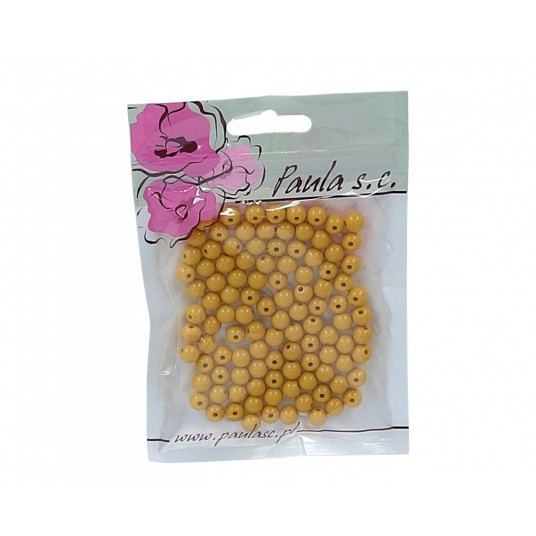 Korale 8mm żółte mat.op=190 szt. -zdjęcie numer 2