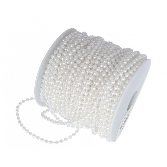 Korale na rolce białe 4mm x 40m -zdjęcie numer 3