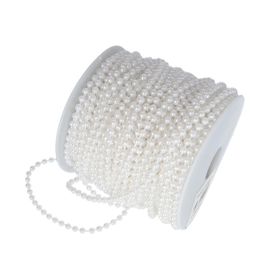 Korale na rolce białe 4mm x 40m -zdjęcie numer 1