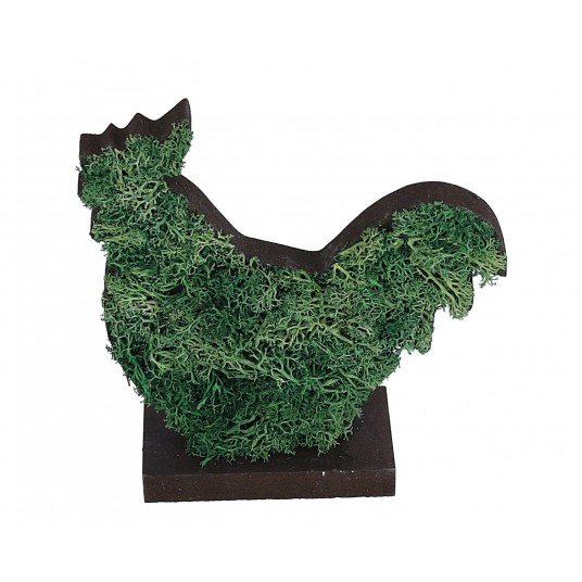 Kura pokryta zielonym mchem 18cm/16cm -zdjęcie numer 1