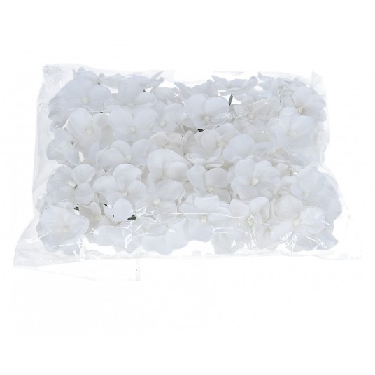 Kwiaty białe w pęczkach op=12pęczków śr.4cm -zdjęcie numer 2