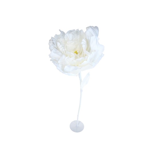 Kwiaty piankowe white 100cm +łodyga + stojak -zdjęcie numer 1