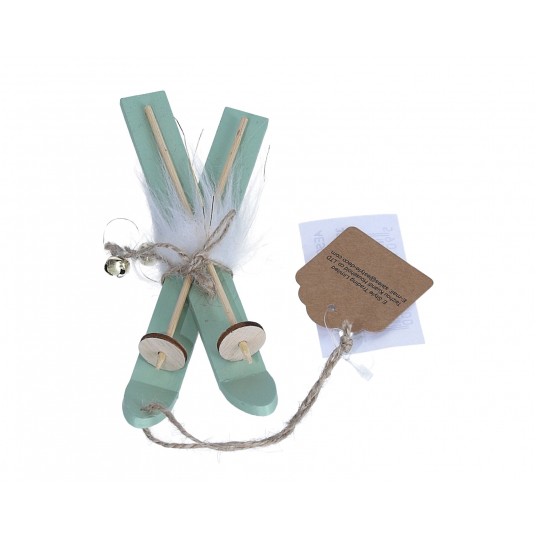 Narty zielone zawieszki 17cm/6cm -zdjęcie numer 1