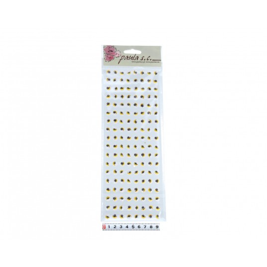 Oczy 18 rz x8szt. 8mm zółte z rzęsami -zdjęcie numer 1