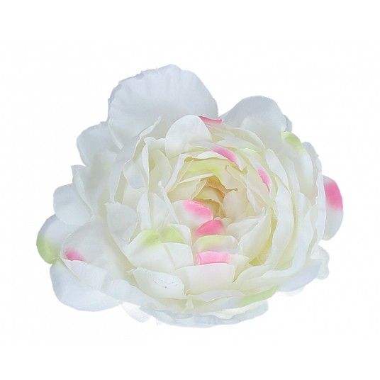 Peonia wyrobowa biala z rózem op=6szt h7cm d14cm -zdjęcie numer 1