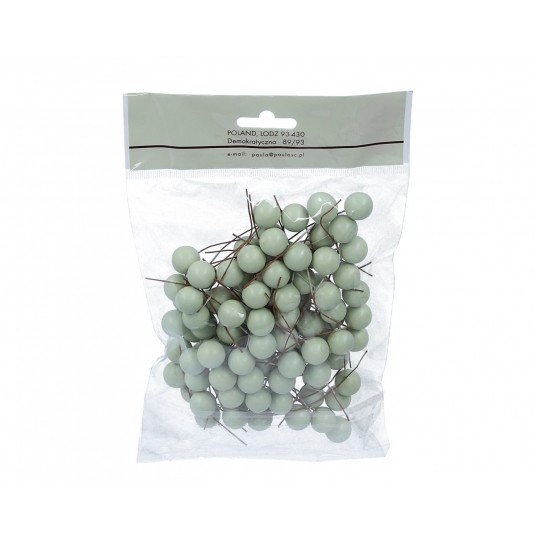 Perelki na piku zielone mat op=100szt l 7cm śr15mm -zdjęcie numer 1