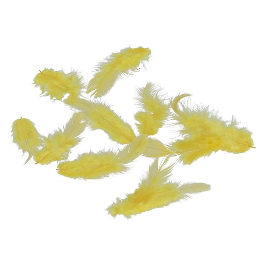 Pióra żółte róźne rozmiary 10cm/4cm -zdjęcie numer 1