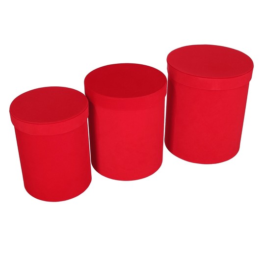 Pudełka okrągłe z weluru s/3 śr 23cm/25cm -zdjęcie numer 1
