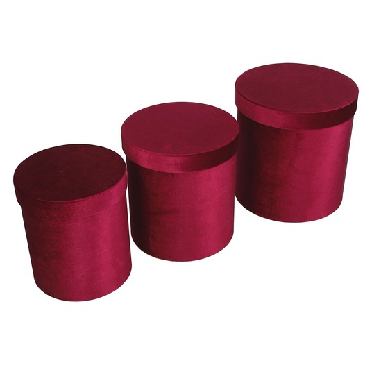 Pudełka okrągłe z weluru s/3 śr 23cm/25cm -zdjęcie numer 1