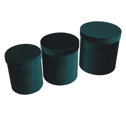 Pudełka okrągłe z weluru s/3 śr 23cm/25cm -zdjęcie numer 1